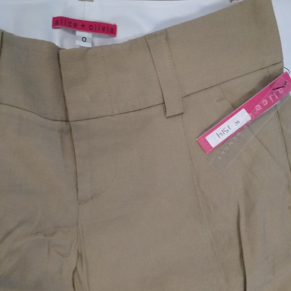 WOMEN-- DRESS PETITE SLACKS-- COLOR TAN-- SIZE 0